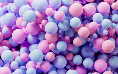 Abstract dense particles spheres background, 3d rendering.