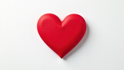 Bold red heart shape on seamless white texture, graphic, celebration, decoration