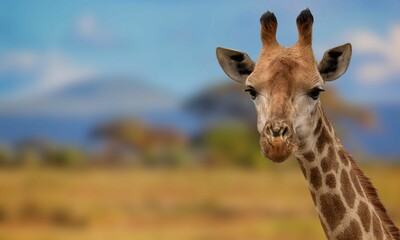 Close-Up of a Nubian Giraffe