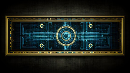 A rectangular border frame depicting the universe filled with stars and galaxies, creating a cosmic portal or dreamy window effect for space-themed designs and backgrounds.
