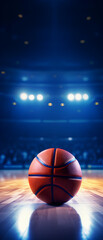 Obraz premium basketball ball on the court