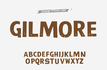 Original retro alphabet, creative characters set. vintage stylish typography