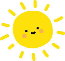 Fototapeta premium cute sun character