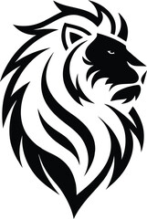 Obraz premium Lion head line art, lion head silhouette, lion clip art