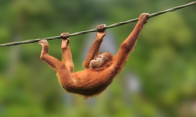 Critically Endangered Tapanuli Orangutan in Sumatra Rainforest © KEERIWALAGAMAGE