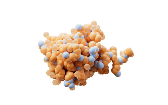 Biological organic protein structure, 3d rendering.