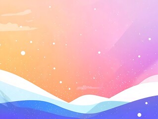 Pastel winter landscape