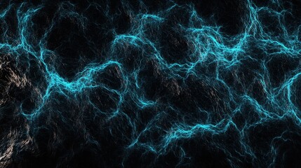 Dark, textured background with a network of glowing teal veins resembling a rocky, abstract landscape