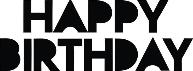 Happy birthday, Happy birthday typography design,