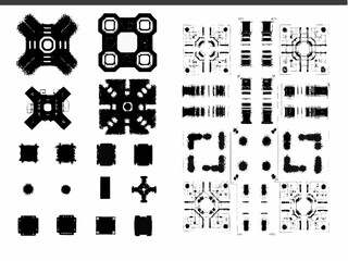 Vector alphabet icon set for web design and business illustration