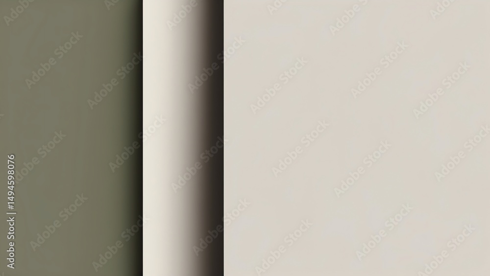 Poster abstract background with curving paper in neutral colors for design