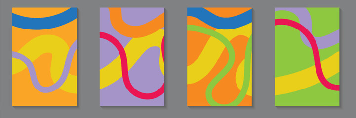 Creative concept of bright and fresh summer banner. Modern abstract art design with wavy shapes and lines. Template for celebration, advertising, branding, card, cover, label, poster. eps 10