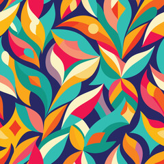 Abstract geometric pattern of farm food. Stylized poster with fruit and vegetables. Agriculture plants in cubism style. Contemporary art of healthy, natural, organic products. Flat vector