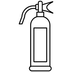 Fire extinguisher line art icon vector on white background.