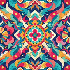 Abstract geometric pattern of farm food. Stylized poster with fruit and vegetables. Agriculture plants in cubism style. Contemporary art of healthy, natural, organic products. Flat vector