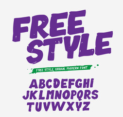 stylish urban alphabet font design. Bold vintage sans serif