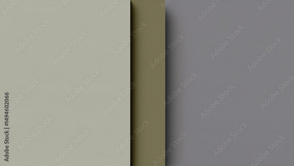 Poster abstract minimalist background with neutral color blocks and subtle shadows