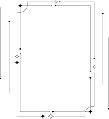 Line frame has a sparkling light symbol on the frame.