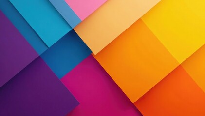 Geometric abstract shapes, vibrant color block design, surface, wall, interior
