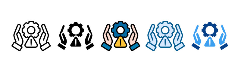 Risk Management Icon Set Multiple Style Collection