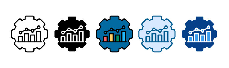Statistica lProcess Control Icon Set Multiple Style Collection