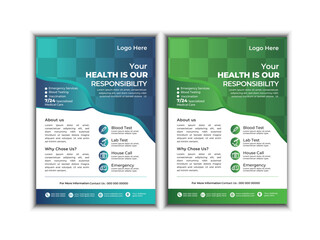 Modern Medical Flyer template vector design