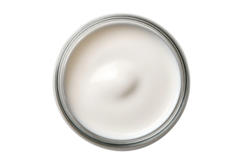 PNG Smooth cream in glass jar - skincare product with subtle texture