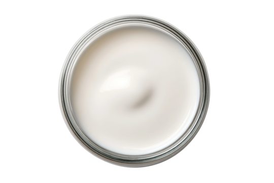 PNG Smooth cream in glass jar - skincare product with subtle texture