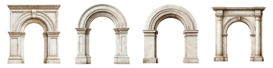 Naklejka premium Ornate stone archways and columns showcasing the grandeur and timeless elegance of classic imperial architectural design