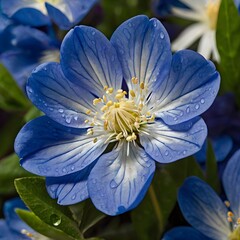 Blue and yellow flower