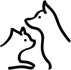 진료 중인 수의사와 반려동물, 동물병원에서 건강검진을 받는 강아지와 고양이, 청진기와 진료 차트가 있는 현대적인 반려동물 진료소 장면