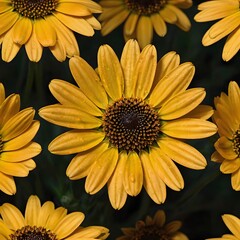 Yellow flowers background