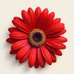 Red gerbera flower