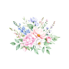 Fototapeta premium bouquet of pink flowers