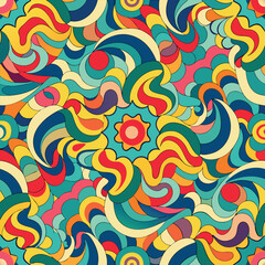 Abstract geometric pattern of farm food. Stylized poster with fruit and vegetables. Agriculture plants in cubism style. Contemporary art of healthy, natural, organic products. Flat vector