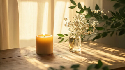 Fototapeta premium candle on the table