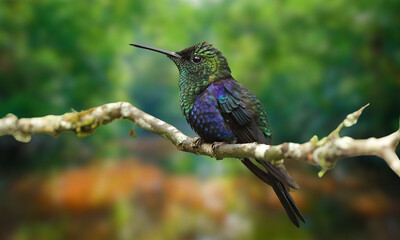 Long-tailed Woodnymph – Endangered Emerald Hummingbird of Brazil’s Atlantic Forest
