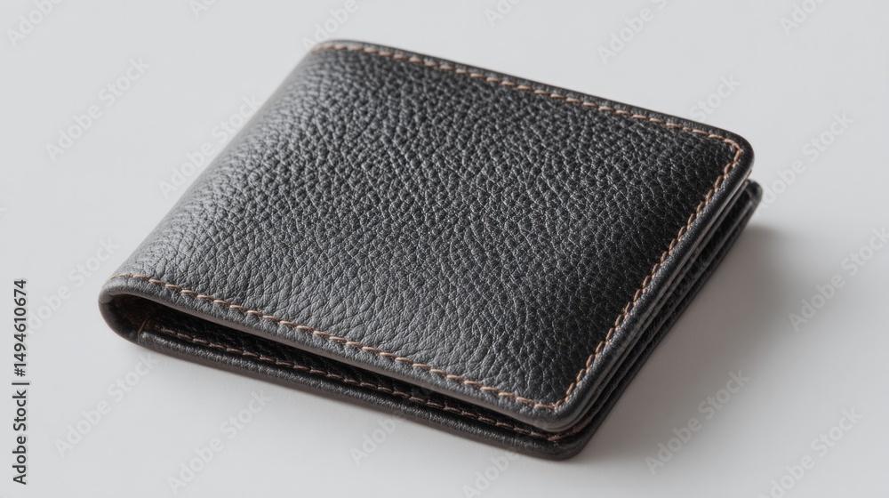 Aufkleber minimalistic image of solitary empty wallet on plain white background representing struggle against 