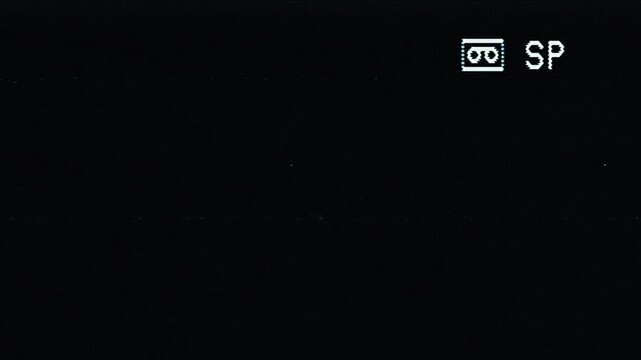 Retro VHS SP Tape Analog Screen Menu Seamless 4K Video Overlay Background Effect Loop