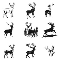 Black and white Vector set 14