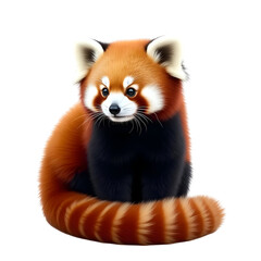 Obraz premium Endearing Red Panda Looking Alert Adorable Mammal Forest Creature Wildlife