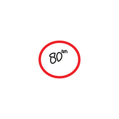 image of maximum speed limit traffic sign vector illustration of maximum speed limit traffic sign image to control the speed of motor vehicle or car drivers on the road