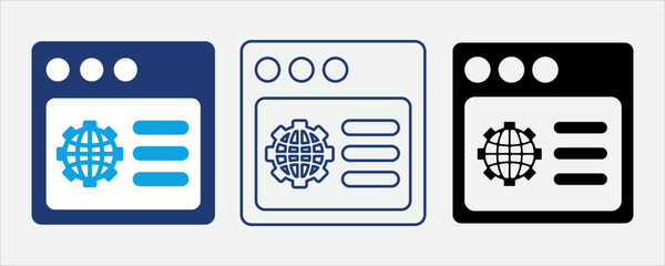 CMS icon for content management system platform