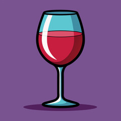 Doodle Wine Glass Illustration