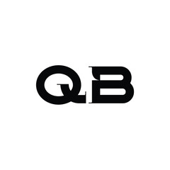QB monogram logo design letter text name symbol monochrome logotype alphabet character simple logo