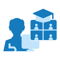 Fototapeta premium Online Learning Icon