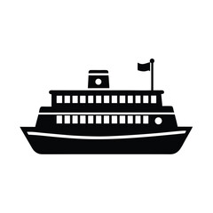 vector illustration of a ship