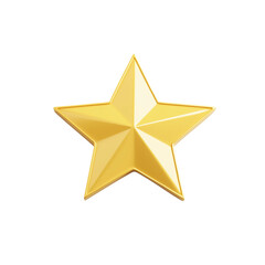 Obraz premium Rendered golden star isolated on a black background symbolizing achievement and success