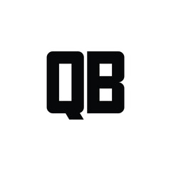 QB monogram logo design letter text name symbol monochrome logotype alphabet character simple logo