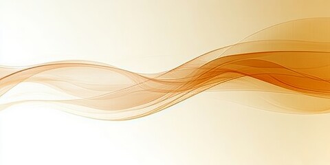 Gentle And Delicate Vivid Fluid Of Abstract Golden Background With Dynamic Waves And Soft Gradient.